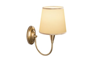 Aplique de parede Prado Branco e dourado