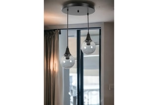 Candeeiro suspenso Afra 2 - Preto - 2 x 60 W