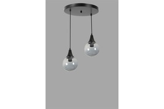 Candeeiro suspenso Afra 2 - Preto - 2 x 60 W