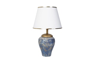 Candeeiro de mesa YL203 - Azul e branco - 60 W