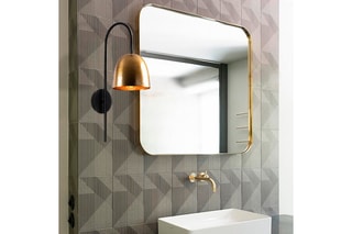 Aplique de parede - Preto e dourado - 60 W