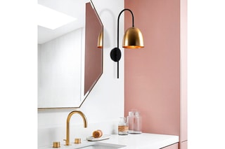 Aplique de parede - Preto e dourado - 60 W