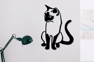 Decoração de parede Chat 2 - 39 x 55 cm - Preto