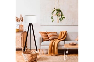 Lampadaire trépied - Blanc - 60 W