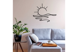 Decoração de parede Alborada - Preto - 55 x 44 cm