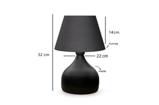 Candeeiro de mesa Ayd - Antracite - 60 W