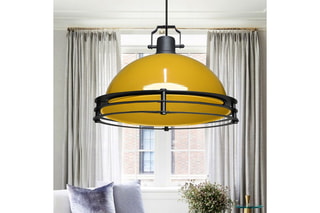 Candeeiro suspenso LED Ayd - Amarelo e preto - 15 W