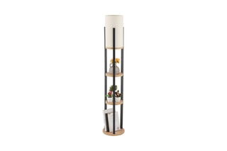Candeeiro de pé Circle Nora - Preto - 45-60 W - 135 cm