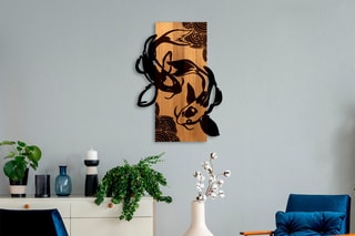 Decoração de parede Natural e preto