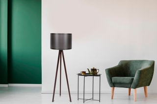 Lampadaire trépied 104 - Noir - 60 W - 145 cm