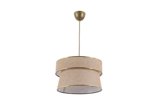 Candeeiro suspenso - Bege e dourado - 45 - 60 W