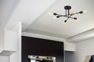 Candeeiro suspenso Flower Preto