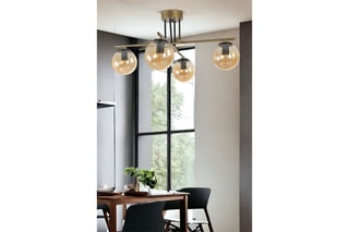 Candeeiro suspenso Oslo 4 - Dourado - 4 x 60 W
