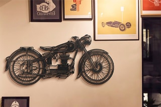 Décoration murale Cafe Racer - 100 x 47 cm - Noir
