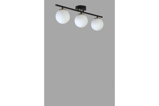 Candeeiro de teto - Preto e branco - 3 x 60 W