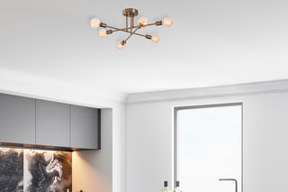 Candeeiro de teto Flower Dourado