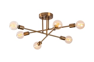 Candeeiro de teto Flower Dourado