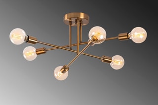 Candeeiro de teto Flower Dourado