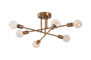 Candeeiro de teto Flower Dourado
