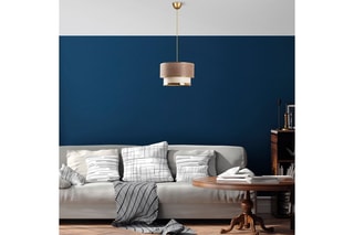 Candeeiro suspenso Cake - Bege e dourado - 60 W