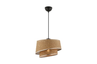 Candeeiro suspenso Barette Hazeran - Bege e prateado - 45-60 W
