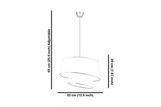 Candeeiro suspenso Barette Hazeran - Bege e prateado - 45-60 W