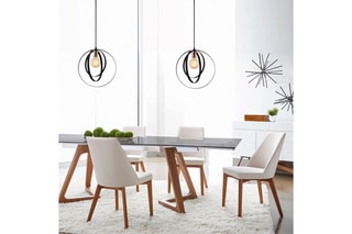 Candeeiro suspenso Vaveyla - Preto - 100 W