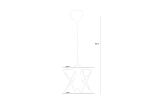 2 candeeiros suspensos - Preto - 45 - 60W