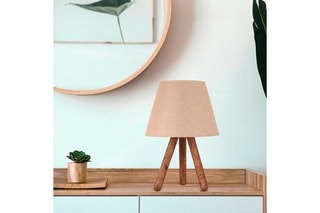 Candeeiro de mesa em faia Ayd - Creme e castanho - 40 W