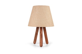 Candeeiro de mesa em faia Ayd - Creme e castanho - 40 W