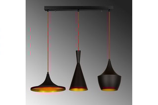 Candeeiro suspenso Elmas  - Preto - 3 x 100 W