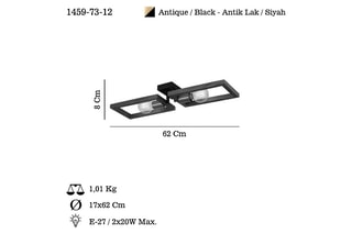 Candeeiro de madeira Era - Natural - 2 x 40 W