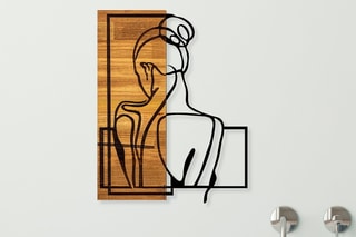 Decoração de parede de madeira Woman Posture