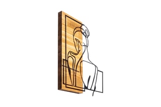 Decoração de parede de madeira Woman Posture