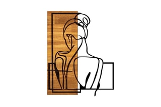 Decoração de parede de madeira Woman Posture