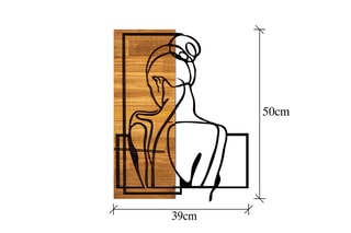 Decoração de parede de madeira Woman Posture