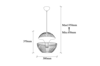 Candeeiro suspenso Telmander - Verde - 40 W