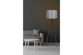 Candeeiro de pé - Cinzento - 45-60 W - 145 cm