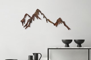 Decoração de parede Rusty Mountain - 45 x 70 cm - Latão antigo