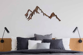 Decoração de parede Rusty Mountain - 45 x 70 cm - Latão antigo