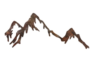 Decoração de parede Rusty Mountain - 45 x 70 cm - Latão antigo