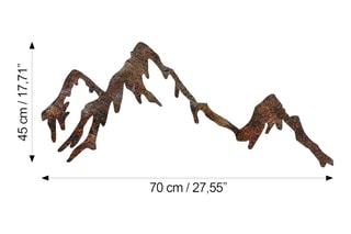 Decoração de parede Rusty Mountain - 45 x 70 cm - Latão antigo