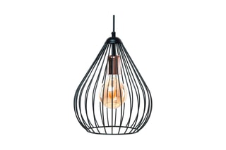 Candeeiro suspenso - Preto e dourado-rosa - 45 - 60 W