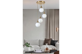 Candeeiro suspenso Afra - Dourado - 4 x 40 W