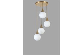 Candeeiro suspenso Afra - Dourado - 4 x 40 W