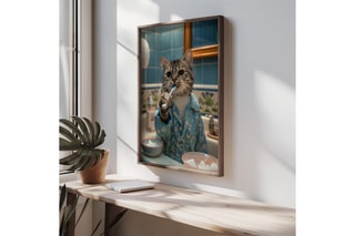 Pintura decorativa emoldurada em MDF Cyprien - 50 x 70 cm