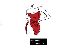 Decoração de parede Natalie - Preto e vermelho - 56 x 70 cm
