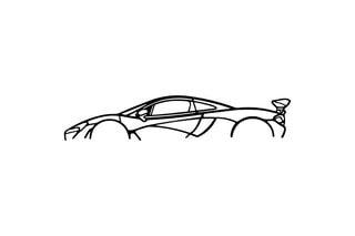 Decoração de parede Mclaren P1 Silhouette - Preto - 68 x 14 x 0,15 cm