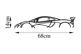 Decoração de parede Mclaren P1 Silhouette - Preto - 68 x 14 x 0,15 cm