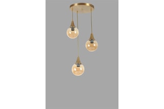 Candeeiro suspenso - Dourado - 3 x 60 W